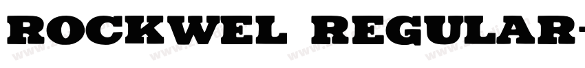 Rockwel Regular字体转换